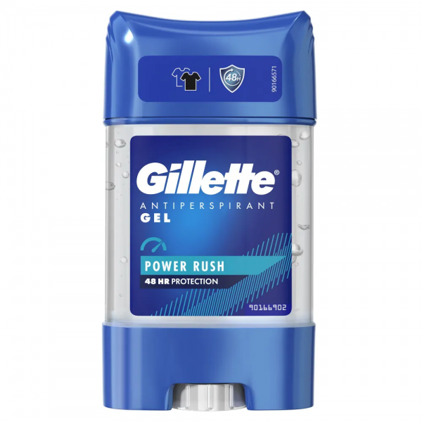Гелевый дезодорант-антиперспирант Gillette Power Rush, 70 мл, 2шт