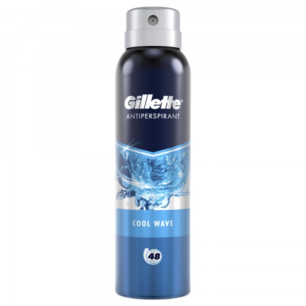 Аэрозольный дезодорант-антиперспирант Gillette Cool Wave, 150 мл