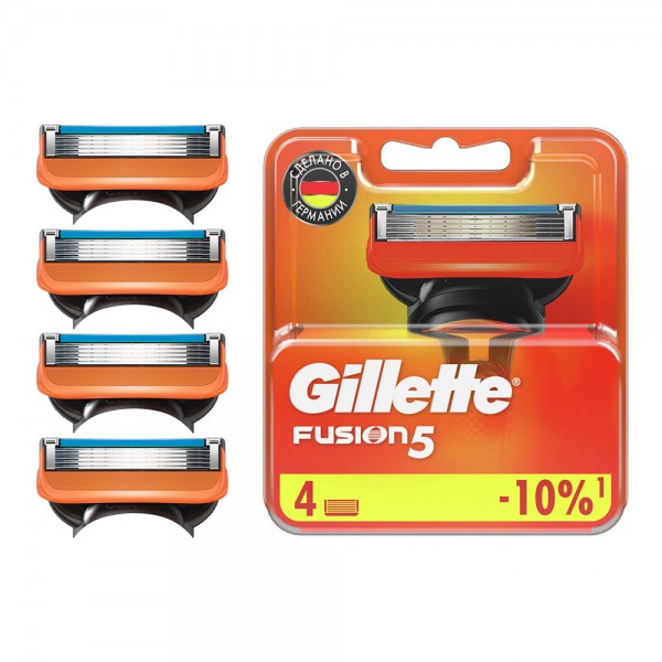 Годовой запас сменных кассет для бритья Gillette Fusion5, 4+4+4+4 (16 шт)