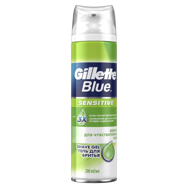 Гель для бритья Gillette Blue Sensitive, 200 мл
