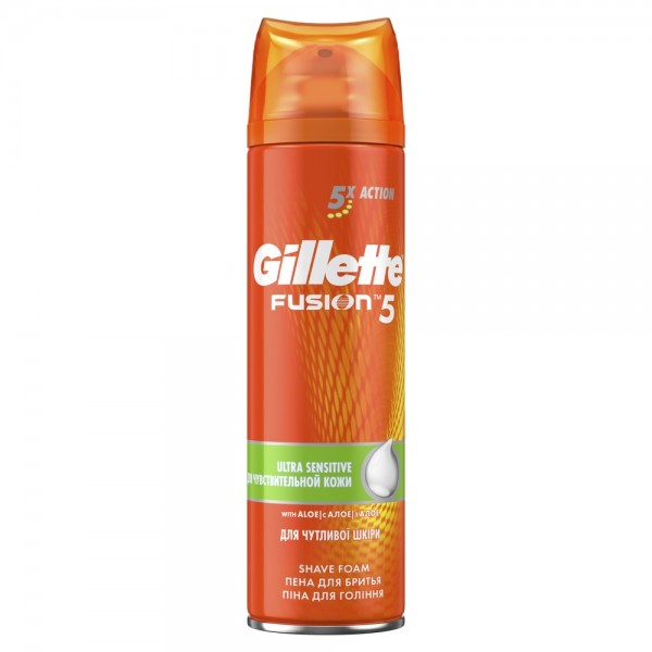 Пена для бритья Gillette Fusion 5 Ultra Sensitive