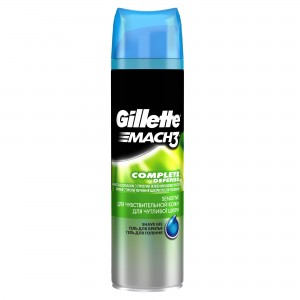 Гель для бритья Gillette Mach3 Complete Defense Sensitive, 200 мл