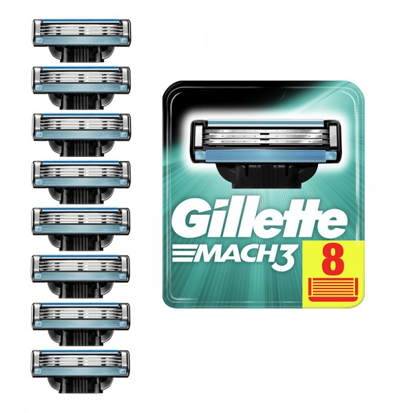 Годовой запас сменных кассет для бритья Gillette Mach3, 8+8 (16 шт)