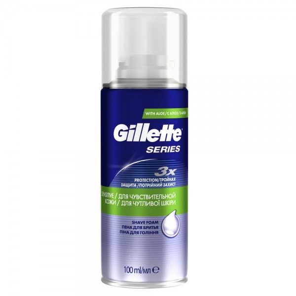 Пена для бритья Gillette Series Sensitive, 100 мл