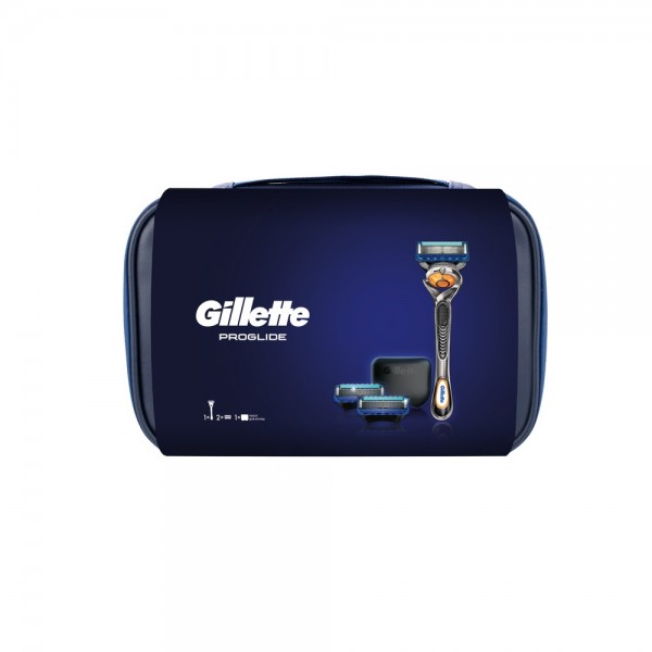 Подарочный набор Gillette Fusion Proglide Flexball с чехлом для бритвы в премиальной косметичке