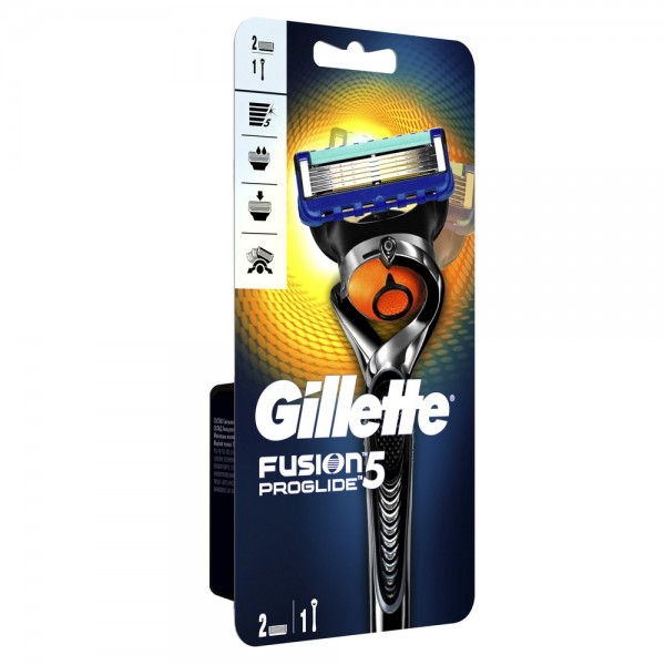 Бритвенный станок Gillette Fusion5 ProGlide с 2 сменными кассетами