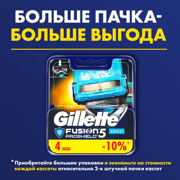 Бритвенный станок Gillette Fusion5 ProShield Chill + 8 сменных кассет Fusion5 ProShield Chill