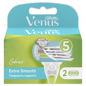 Сменные кассеты для бритвы Gillette Venus Extra Smooth Embrace, 2 шт
