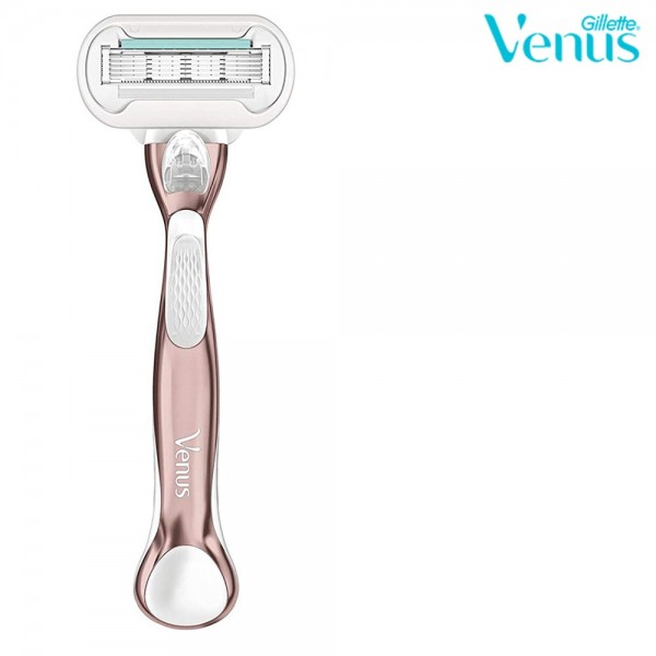 Женская бритва Gillette Venus Extra Smooth Sensitive RoseGold с металлической ручкой