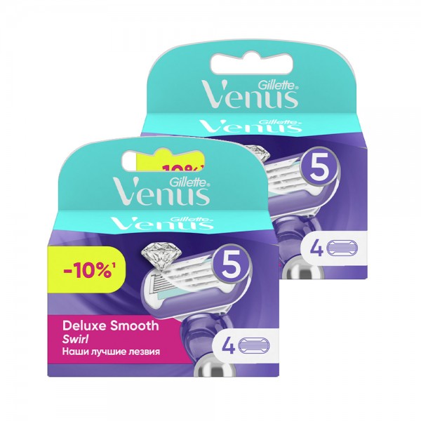Сменные кассеты для бритвы Gillette Venus Extra Smooth Swirl, 4+4 (8 шт)