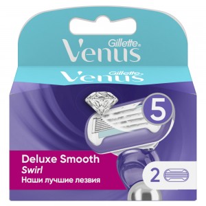 Сменные кассеты для бритвы Gillette Venus Extra Smooth Swirl, 2  шт