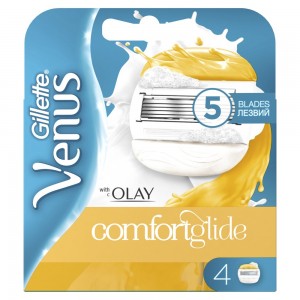 Сменные кассеты для бритвы Gillette Venus ComfortGlide with OLAY, 4 шт