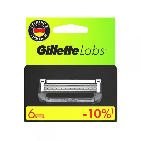 Сменные кассеты для бритья Gillette Labs, 6 шт