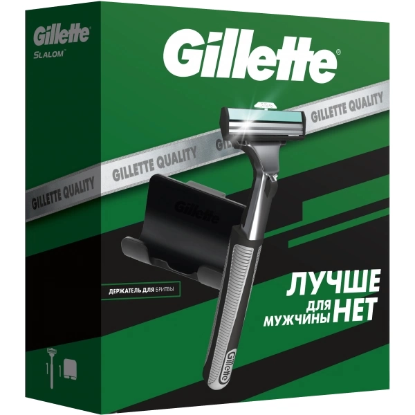 Подарочный набор Gillette Slalom Бритва с 1 сменной кассетой + Настенный держатель