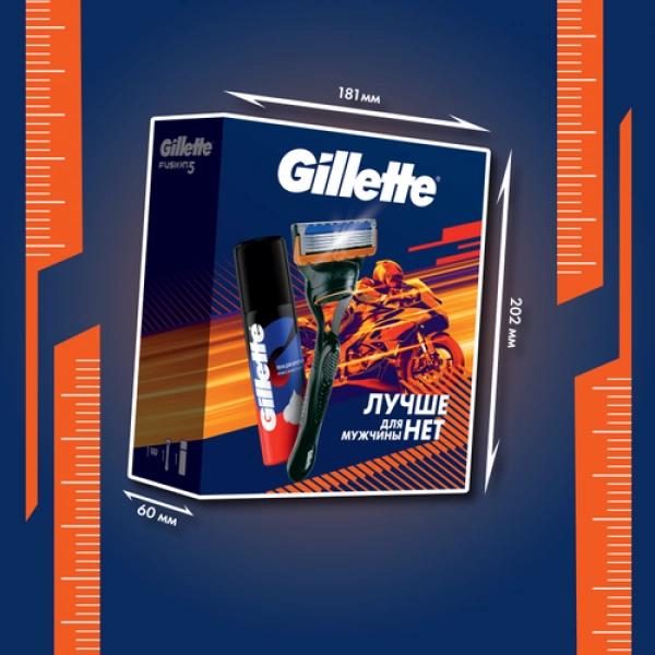 Подарочный набор Gillette Fusion5 Бритва с 1 сменной кассетой + Пена для бритья Gillette Классическая, 50мл