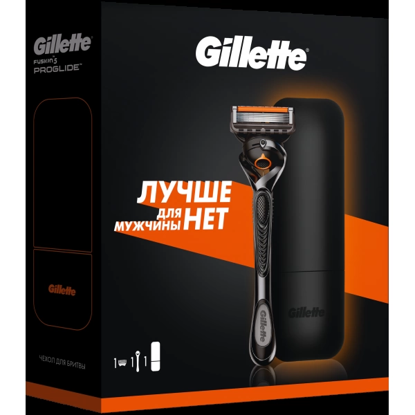 Подарочный набор Gillette Fusion5 ProGlide Flexball Бритва с 1 сменной кассетой + Чехол для бритвы