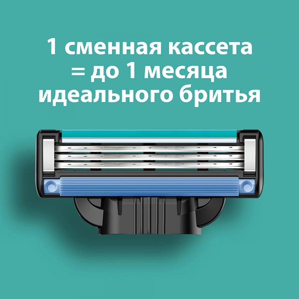 Подарочный набор Gillette Mach3 Бритвенный станок с 1 кассетой Mach3 + 6 кассет Mach3