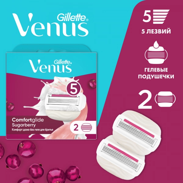 Сменные кассеты для бритвы Gillette Venus ComfortGlide, 2 шт