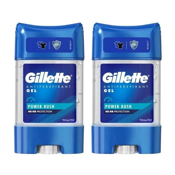 Гелевый дезодорант-антиперспирант Gillette Power Rush, 70 мл, 2шт