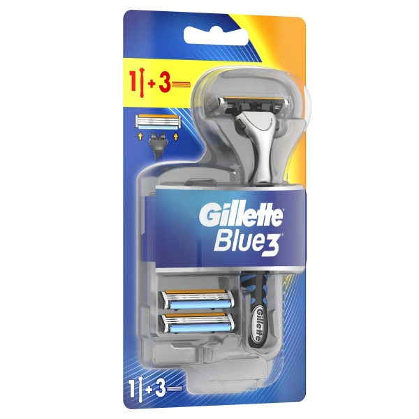 Бритвенный станок Gillette Blue3 с 3 сменными кассетами