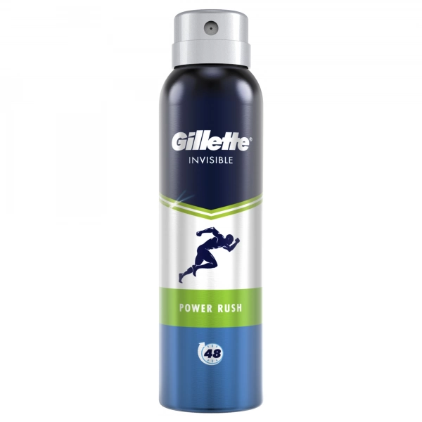 Аэрозольный дезодорант-антиперспирант Gillette Power Rush, 150 мл