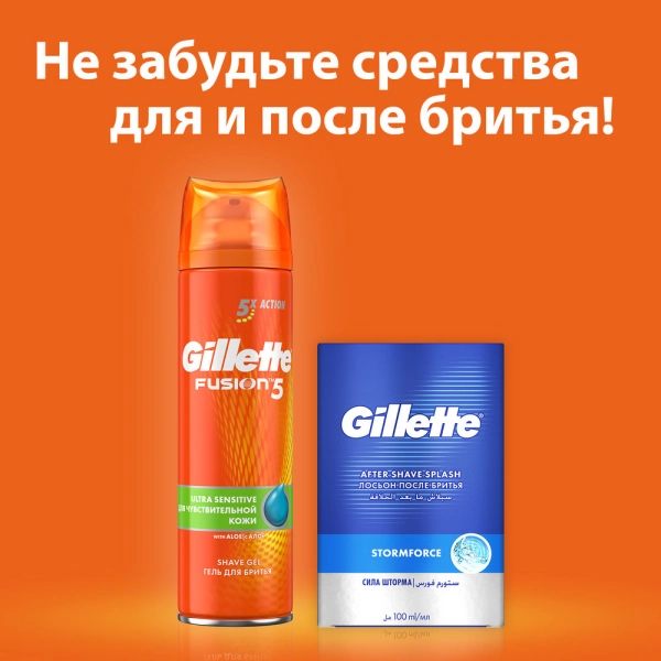 Сменные кассеты для бритья Gillette Fusion5, 8 шт