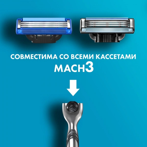 Подарочный набор Gillette Mach3 с чехлом для бритвы в круглой упаковке