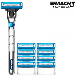 Бритвенный станок Gillette Mach3 Turbo 3D + 8 сменных кассет Mach3 Turbo 3D