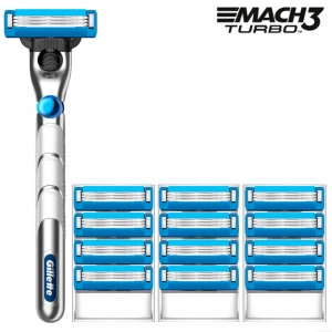 Бритвенный станок Gillette Mach3 Turbo 3D + 12 сменных кассет Mach3 Turbo 3D