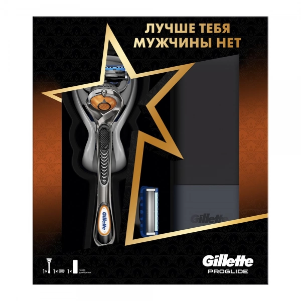 Подарочный набор Gillette Proglide с 2 кассетами и футляром