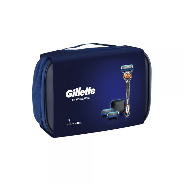 Подарочный набор Gillette Fusion Proglide Flexball с чехлом для бритвы в премиальной косметичке