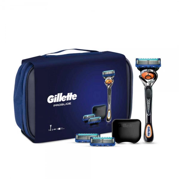 Подарочный набор Gillette Fusion Proglide Flexball с чехлом для бритвы в премиальной косметичке