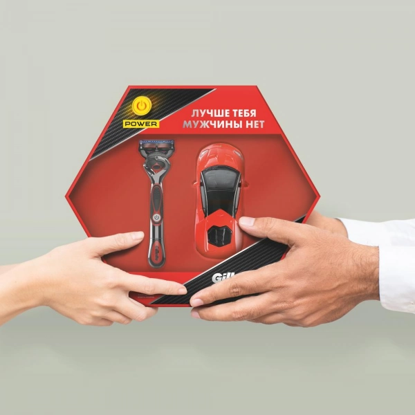 Подарочный набор Gillette Proglide Power Red с моделью гоночного автомобиля