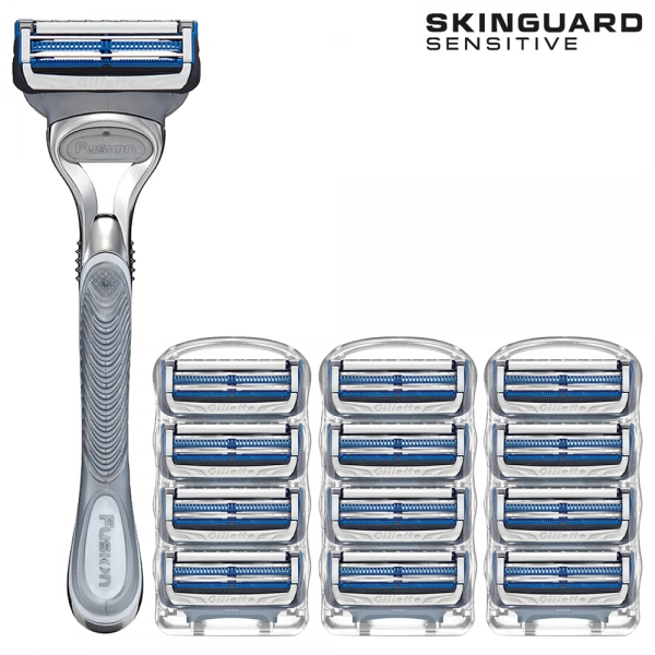 Бритвенный станок Gillette SkinGuard + 12 сменных кассет SkinGuard