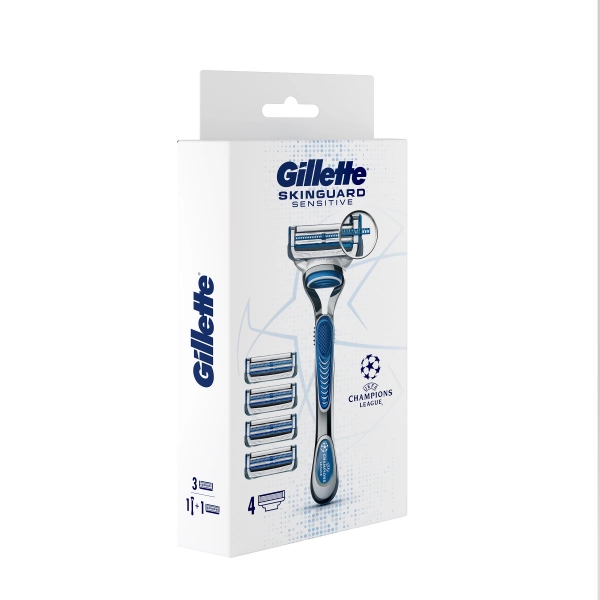 Бритвенный станок Gillette Skinguard Sensitive с 4 сменными кассетами