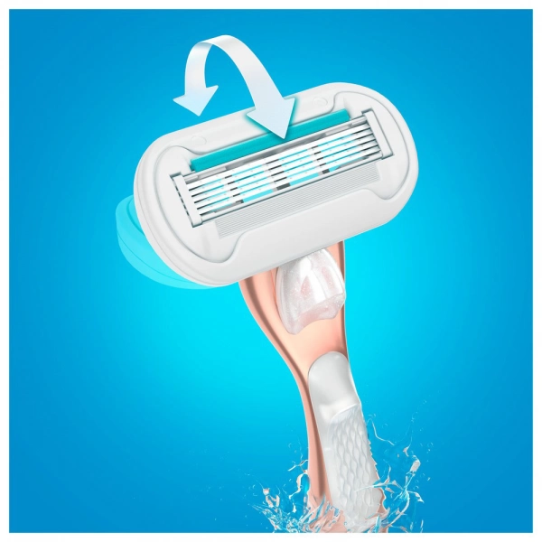 Подарочный набор Gillette Venus в косметичке:  Бритва Venus Extra Smooth Sensitive RoseGold + 2 сменные кассеты