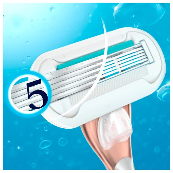 Подарочный набор Gillette Venus в косметичке:  Бритва Venus Extra Smooth Sensitive RoseGold + 2 сменные кассеты