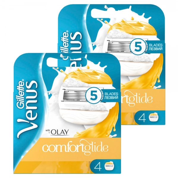 Сменные кассеты для бритвы Gillette Venus ComfortGlide with OLAY, 8 шт